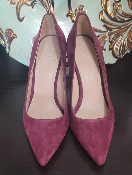 Tory Burch Shoes - Tory Burch "Elana" Suede Pumps